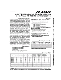 Datasheet MAX1487 manufacturer MAXIM